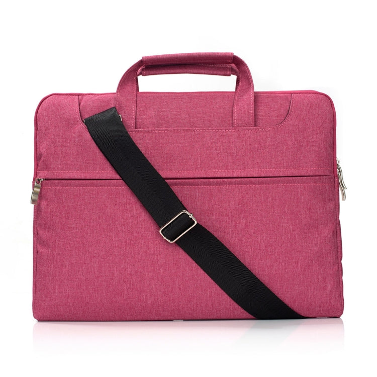 Portable One Shoulder Handheld Zipper Laptop Bag, For 15.4 inch and Below Macbook, Samsung, Lenovo, Sony, DELL Alienware, CHUWI, ASUS, HP (Magenta) - 15 inch by PMC TechLife | Online Shopping South Africa | PMC TechLife | Buy Now Pay Later Mobicred