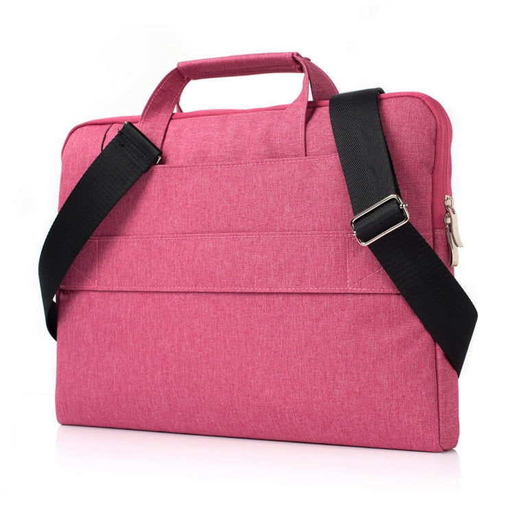 Portable One Shoulder Handheld Zipper Laptop Bag, For 15.4 inch and Below Macbook, Samsung, Lenovo, Sony, DELL Alienware, CHUWI, ASUS, HP (Magenta) - 15 inch by PMC TechLife | Online Shopping South Africa | PMC TechLife | Buy Now Pay Later Mobicred