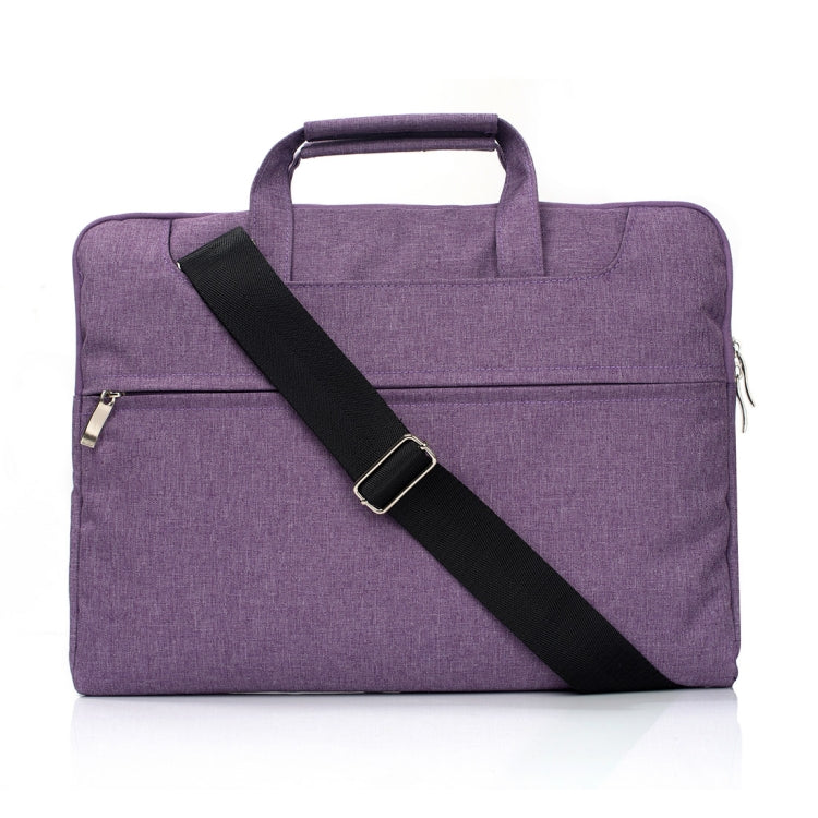 Portable One Shoulder Handheld Zipper Laptop Bag, For 15.4 inch and Below Macbook, Samsung, Lenovo, Sony, DELL Alienware, CHUWI, ASUS, HP (Purple) - 15 inch by PMC TechLife | Online Shopping South Africa | PMC TechLife | Buy Now Pay Later Mobicred
