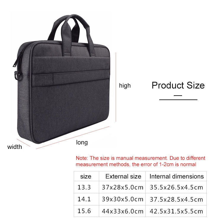 DJ03 Waterproof Anti-scratch Anti-theft One-shoulder Handbag for 15.6 inch Laptops, with Suitcase Belt(Black) - free shipping - PMC Jewellery - Order now!