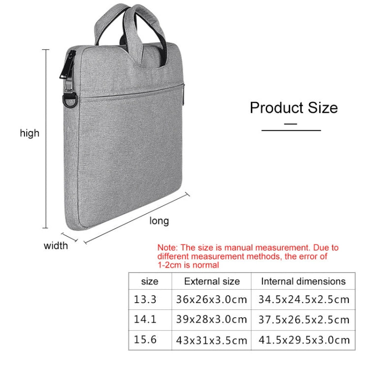 ST01S Waterproof Oxford Cloth Hidden Portable Strap One-shoulder Handbag for 13.3 inch Laptops(Light Grey) - free shipping - PMC Jewellery - Order now!