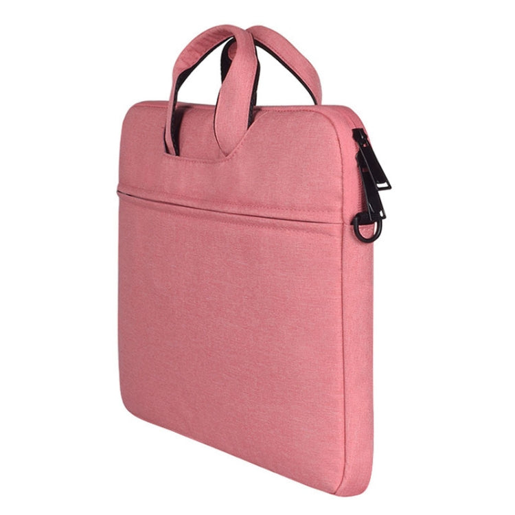 ST01S Water-resistant Oxford Cloth Hidden Portable Strap One-shoulder Handbag for 15.6 inch Laptops(Pink) - 14.1 inch by PMC Jewellery | Online Shopping South Africa | PMC Jewellery | Buy Now Pay Later Mobicred
