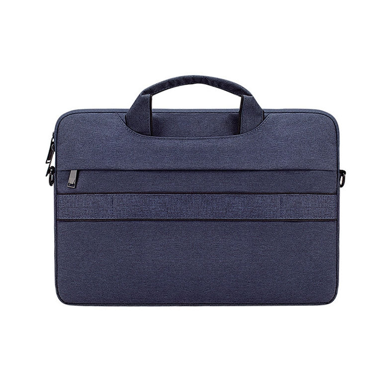 ST02S Waterproof Tear Resistance Hidden Portable Strap One-shoulder Handbag for 14.1 inch Laptops, with Suitcase Belt(Navy Blue) - free shipping - PMC Jewellery - Order now!