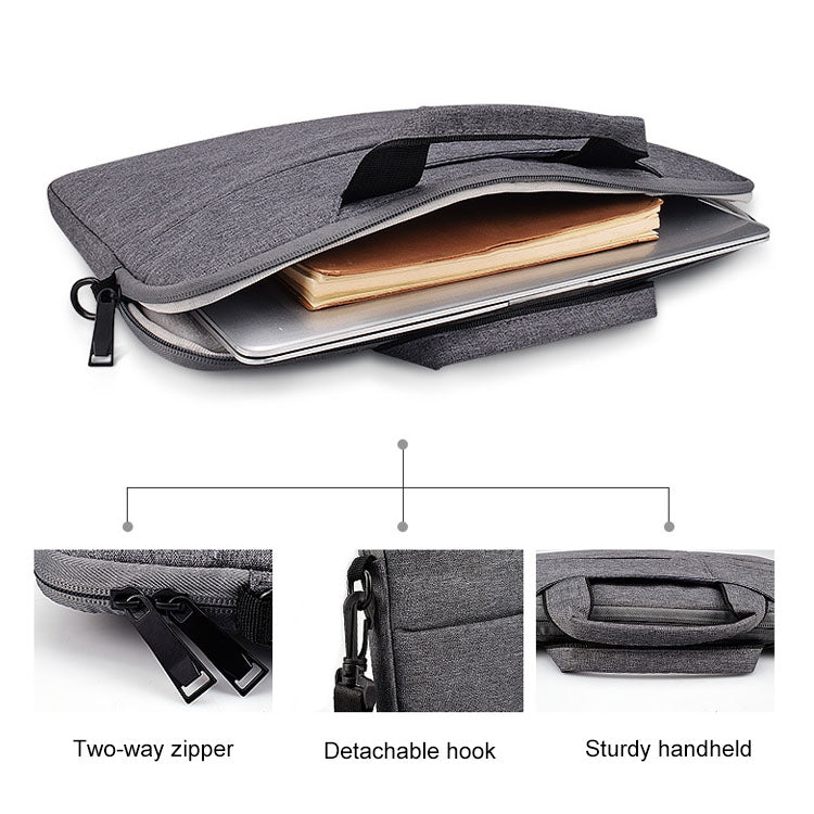 ST02S Water-resistant Tear Resistance Hidden Portable Strap One-shoulder Handbag for 15.6 inch Laptops, with Suitcase Belt(Black) - 15.6 - 17 inch by PMC Jewellery | Online Shopping South Africa | PMC Jewellery | Buy Now Pay Later Mobicred
