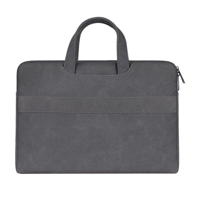 ST06 Waterproof PU Leather Zipper Hidden Portable Strap One-shoulder Handbag for 13.3 inch Laptops, with Suitcase Belt(Dark Gray) - 13.3 inch by PMC TechLife | Online Shopping South Africa | PMC TechLife | Buy Now Pay Later Mobicred