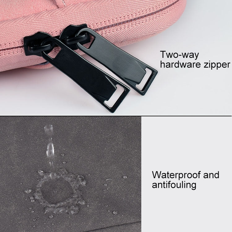 ST06S Waterproof PU Leather Zipper Hidden Portable Strap One-shoulder Handbag for 15.6 inch Laptops, with Magic Stick & Suitcase Belt (Light Grey) - 13.3 inch by PMC TechLife | Online Shopping South Africa | PMC TechLife | Buy Now Pay Later Mobicred