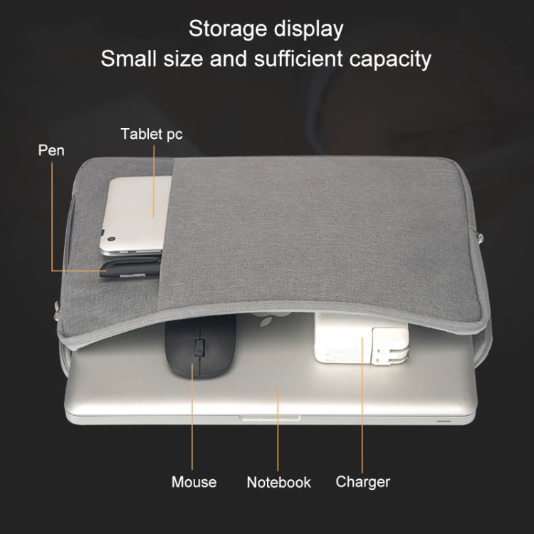 POFOKO C210 15.6 inch Denim Business Laptop Liner Bag(Grey) - 15 inch by POFOKO | Online Shopping South Africa | PMC TechLife | Buy Now Pay Later Mobicred