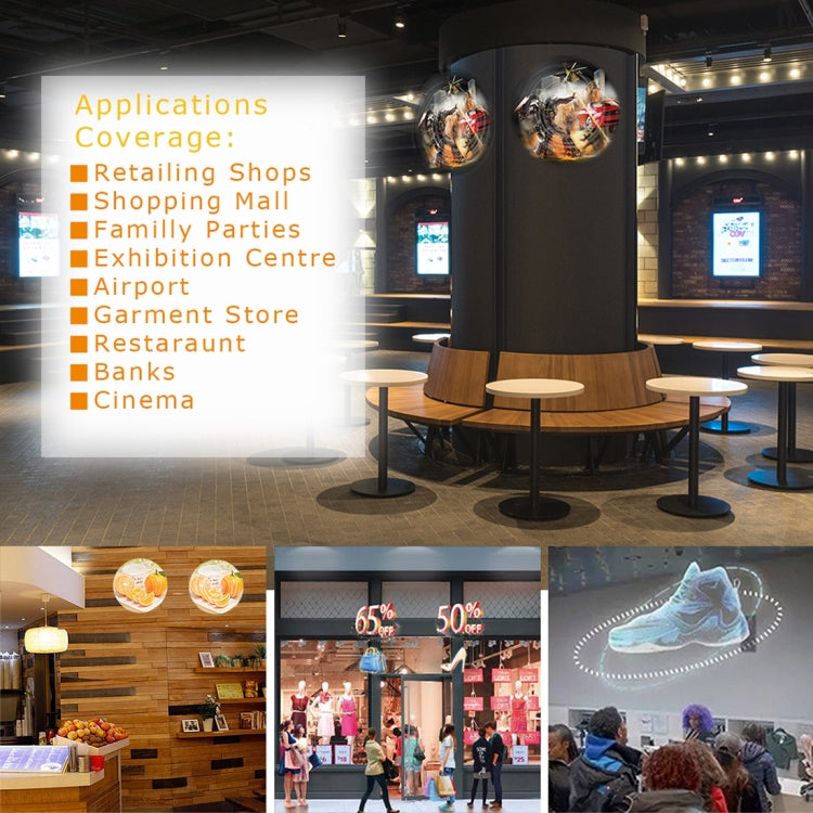 42cm Diameter 3D Holographic Display, WiFi App Control, 640 x 640 Pixels Resolution 320 LEDs Billboard, Support Micro SD Card - Other by PMc TechLife | Online Shopping South Africa | PMc TechLife | Buy Now Pay Later Mobicred