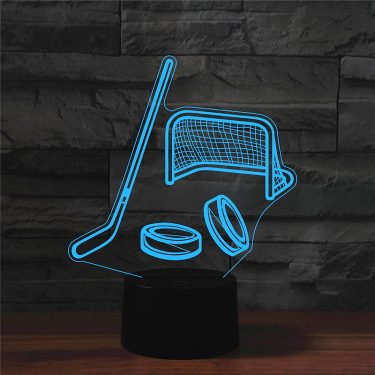 Ice Hockey Shape 3D Colorful LED Vision Light Table Lamp, 16 Colors Remote Control Version - Novelty Lighting by PMC TechLife | Online Shopping South Africa | PMC TechLife | Buy Now Pay Later Mobicred