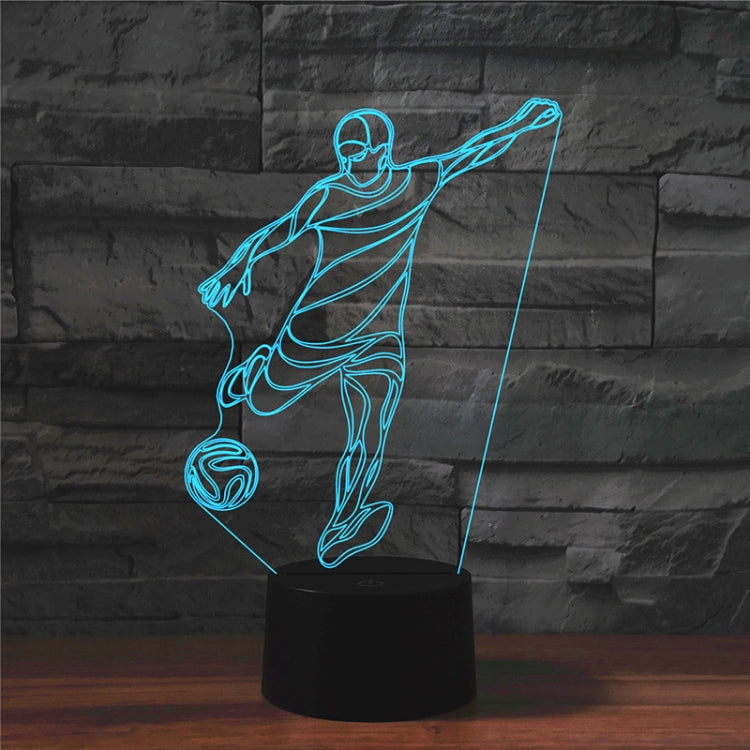Playing Football Shape 3D Colorful LED Vision Light Table Lamp, Charging Touch Version - Novelty Lighting by PMC TechLife | Online Shopping South Africa | PMC TechLife | Buy Now Pay Later Mobicred