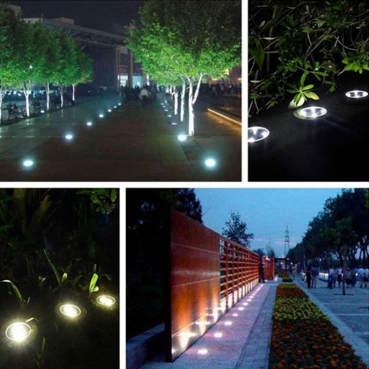 2 PCS 10 LEDs Solar Powered Buried Light Under Ground Lamp IP65 Waterproof Outdoor Garden Street Light (White Light) - Buried Lights by PMC TechLife | Online Shopping South Africa | PMC TechLife