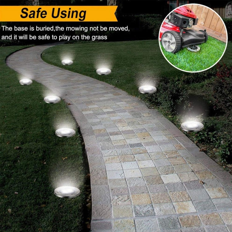 2 PCS 10 LEDs Solar Powered Buried Light Under Ground Lamp IP65 Waterproof Outdoor Garden Street Light (White Light) - Buried Lights by PMC TechLife | Online Shopping South Africa | PMC TechLife