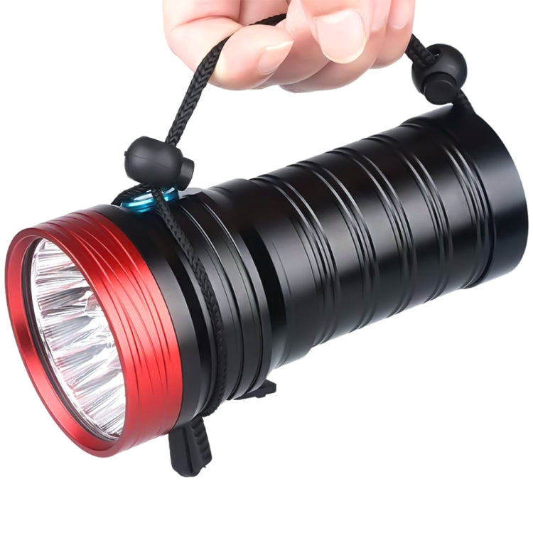 3 Gears, DB18 18xT6, Luminous Flux: 5400lm LED Flashlight, Without Battery (Red Black) - LED Flashlight by PMc TechLife | Online Shopping South Africa | PMc TechLife | Buy Now Pay Later Mobicred