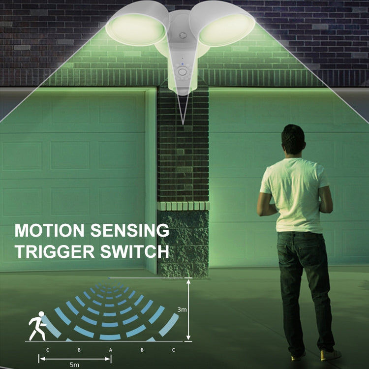 20W LED Smart Sensor Outdoor Floodlight with 1080P Security Camera, 5000K White Light (Black) - Street Lights by PMC Jewellery | Online Shopping South Africa | PMC Jewellery | Buy Now Pay Later Mobicred