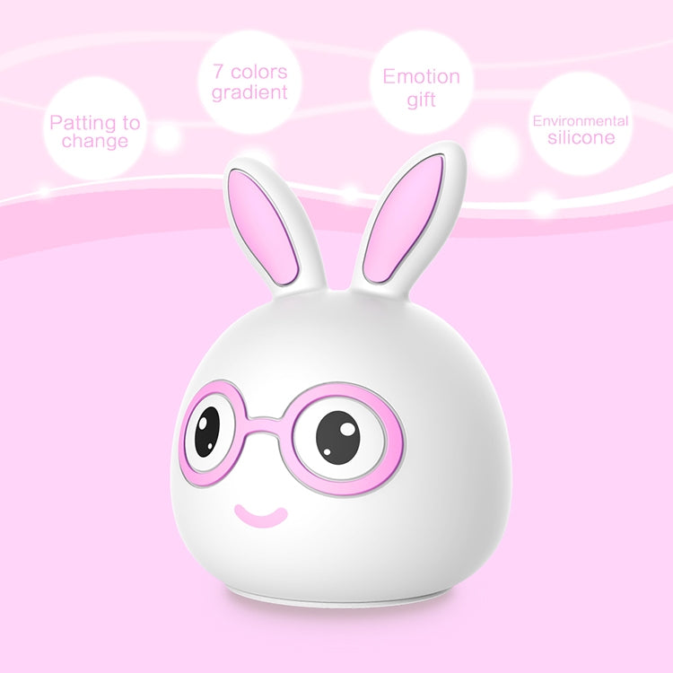 Happy Rabbit Creative Touch 3D LED Decorative Night Light, AAA Battery Version (Pink) - Night Lights by PMC TechLife | Online Shopping South Africa | PMC TechLife