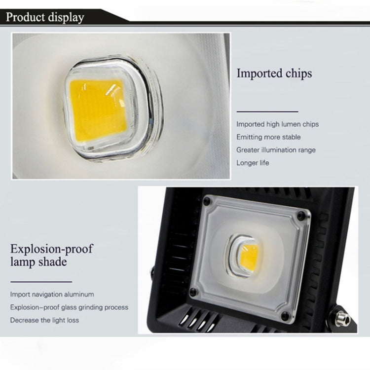 30W Waterproof 3000K Warm White Light LED Floodlight Lamp, Luminous Flux: > 2400LM, PF > 0.9, RA > 80, AC 90-140V - Floodlights by PMC Jewellery | Online Shopping South Africa | PMC Jewellery | Buy Now Pay Later Mobicred