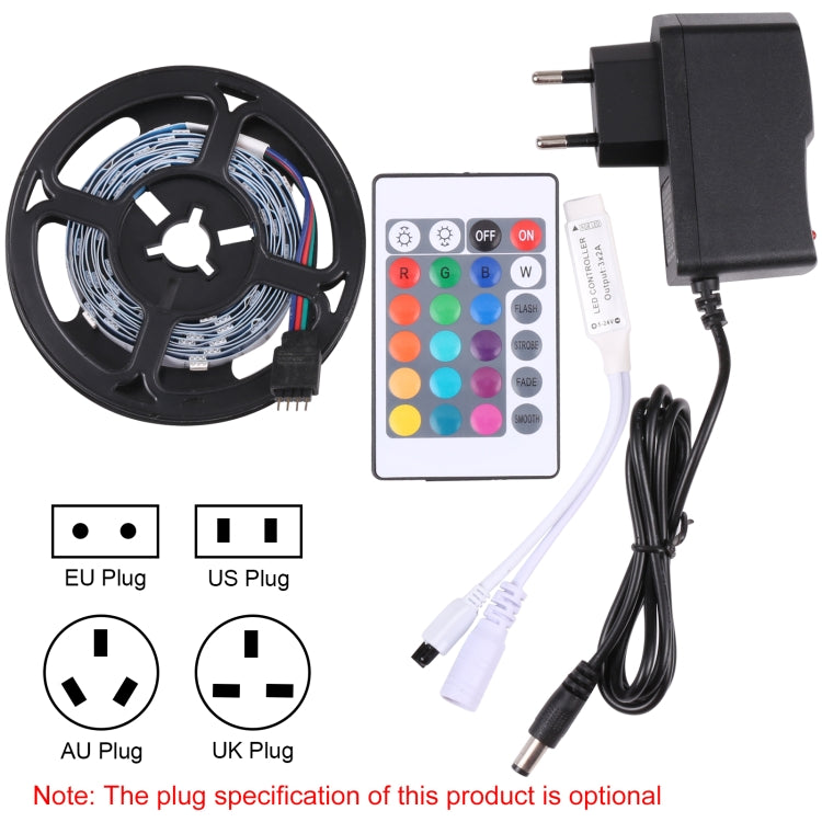 Bare Board 5050 SMD RGB LED Rope Light, 30 LED/m, Length: 2m, 12V 2A 100-240V, with 24-key Remote Control(AU Plug) - Bare Board Light by PMC TechLife | Online Shopping South Africa | PMC TechLife | Buy Now Pay Later Mobicred