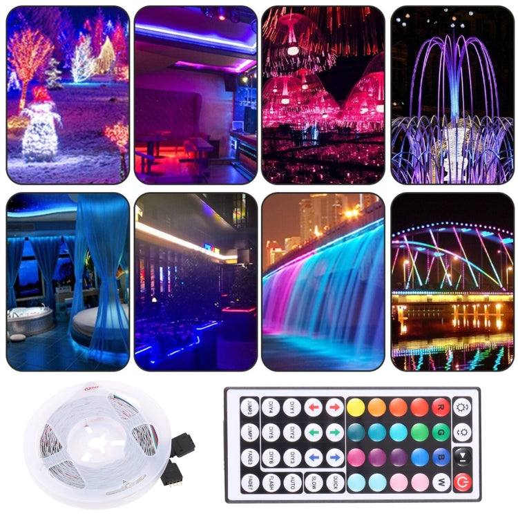Bare Board 2835 SMD RGB LED Rope Light, 60 LED/m, Length: 5m, 12V 2A 100-240V, with 44-key Remote Control (UK Plug) - Bare Board Light by PMC TechLife | Online Shopping South Africa | PMC TechLife | Buy Now Pay Later Mobicred