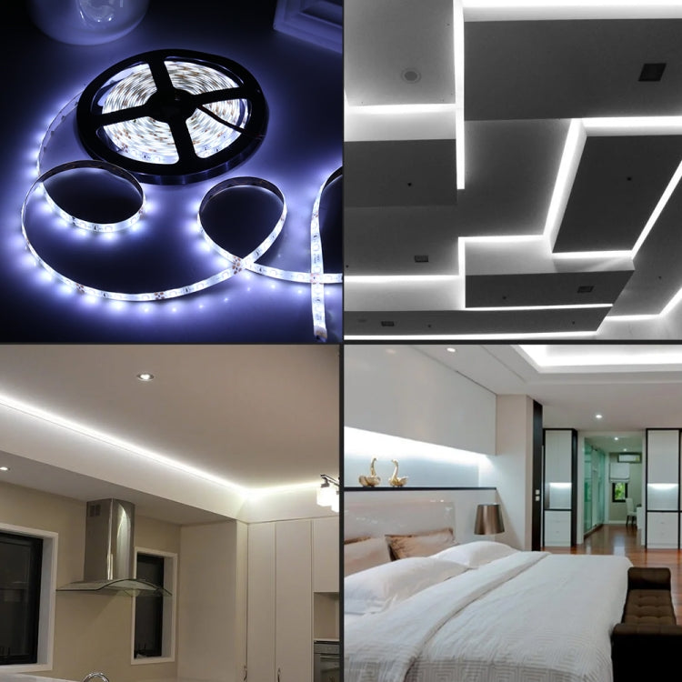 2pcs Bare Board 2835 SMD Dimmable White Light / Warm Light LED Rope Light, 60 LED/m, Length: 5m, 12V 2A 100-240V(EU Plug) - Bare Board Light by PMC TechLife | Online Shopping South Africa | PMC TechLife | Buy Now Pay Later Mobicred