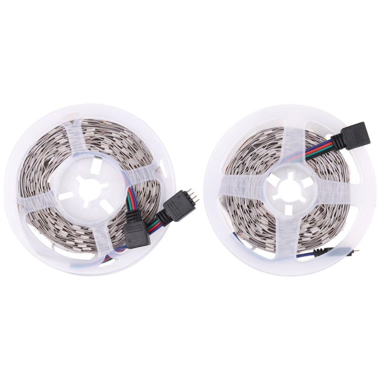 2pcs Bare Board 5050 SMD RGB LED Rope Light, 30 LED/m, Length: 5m, 12V 2A 100-240V, with 24 Keys Doodle Controller (UK Plug) - Bare Board Light by PMC TechLife | Online Shopping South Africa | PMC TechLife | Buy Now Pay Later Mobicred