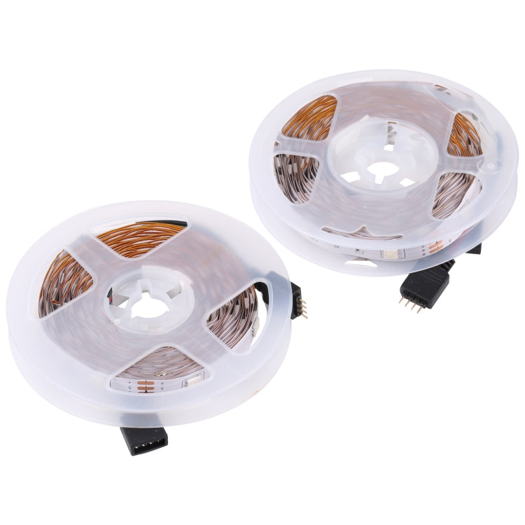 2pcs Bare Board 5050 SMD RGB LED Rope Light, 30 LED/m, Length: 5m, 12V 2A 100-240V, with 24 Keys Doodle Controller (UK Plug) - Bare Board Light by PMC TechLife | Online Shopping South Africa | PMC TechLife | Buy Now Pay Later Mobicred