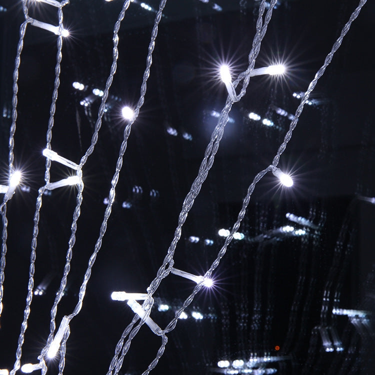 UL588 10m IP43 Waterproof LED Curtain Light, 100 LEDs Fairy String Decorative Light with End Joint & 8 Model Functions, US Plug (White Light) - Holiday Lights by PMc TechLife | Online Shopping South Africa | PMc TechLife | Buy Now Pay Later Mobicred