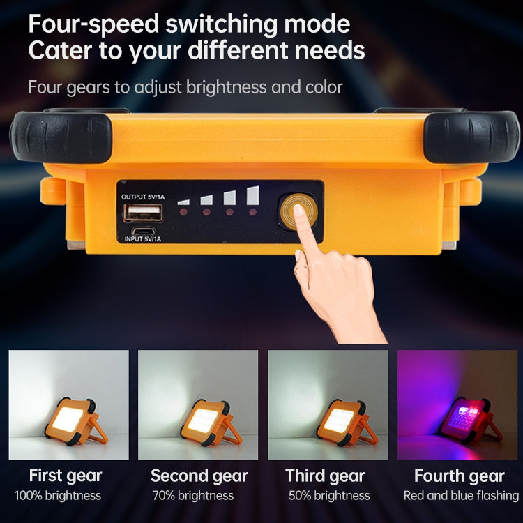 50W 32 LEDs Solar Portable Camping Light Magnetic Lighting Emergency Light with Four Levels of Brightness & Power Bank & Battery Indicator - Camping Lighting by PMc TechLife | Online Shopping South Africa | PMc TechLife | Buy Now Pay Later Mobicred