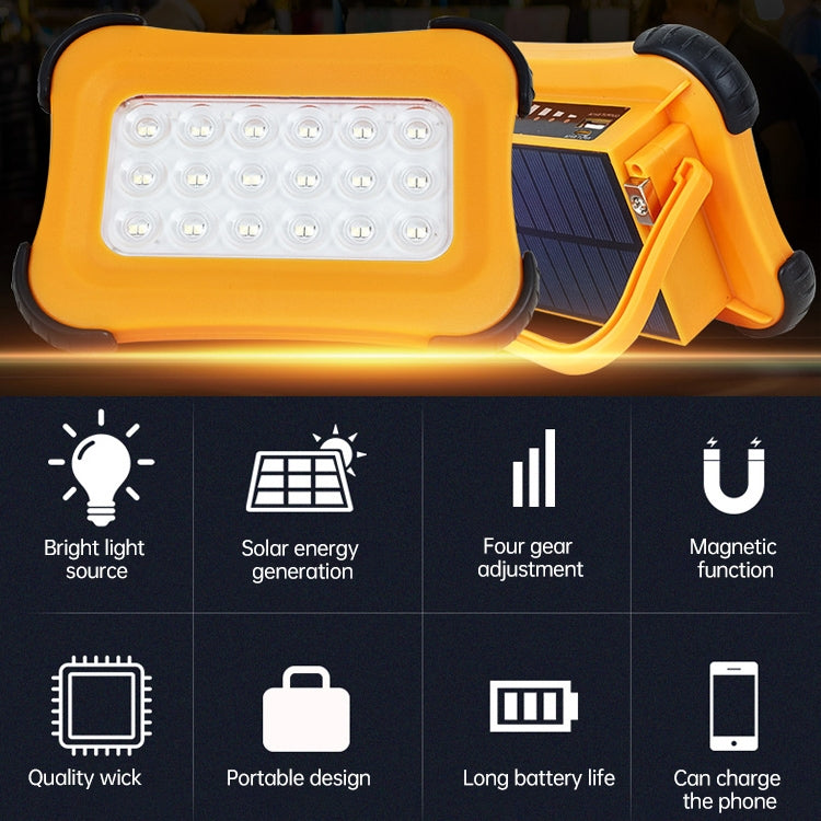 50W 32 LEDs Solar Portable Camping Light Magnetic Lighting Emergency Light with Four Levels of Brightness & Power Bank & Battery Indicator - Camping Lighting by PMc TechLife | Online Shopping South Africa | PMc TechLife | Buy Now Pay Later Mobicred