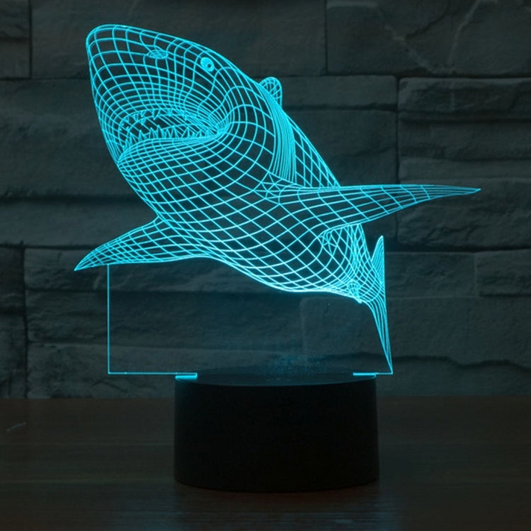Shark Style 3D Touch Switch Control LED Light , 7 Color Discoloration Creative Visual Stereo Lamp Desk Lamp Night Light - Novelty Lighting by PMC TechLife | Online Shopping South Africa | PMC TechLife | Buy Now Pay Later Mobicred