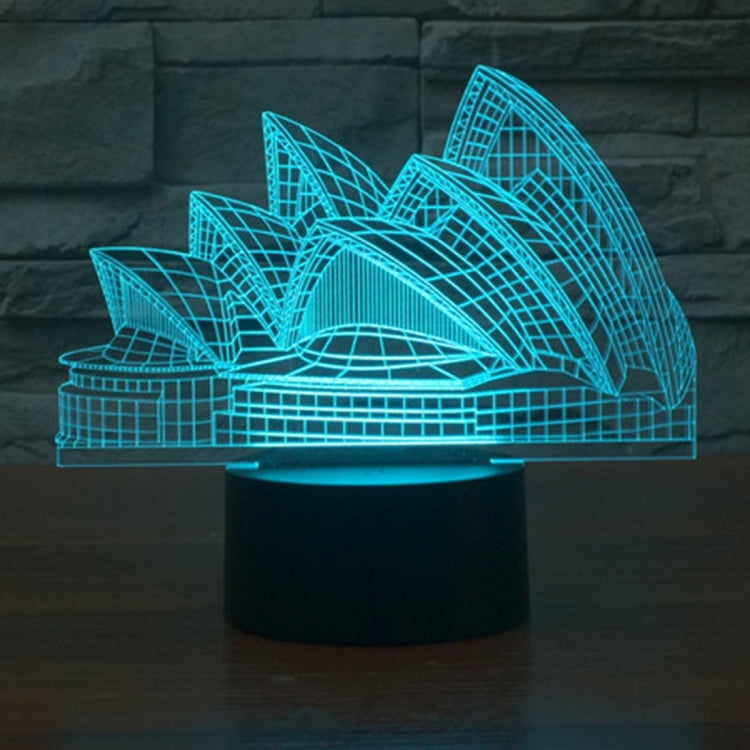 Sydney Opera House Style 3D Touch Switch Control LED Light , 7 Color Discoloration Creative Visual Stereo Lamp Desk Lamp Night Light - Novelty Lighting by PMC TechLife | Online Shopping South Africa | PMC TechLife | Buy Now Pay Later Mobicred