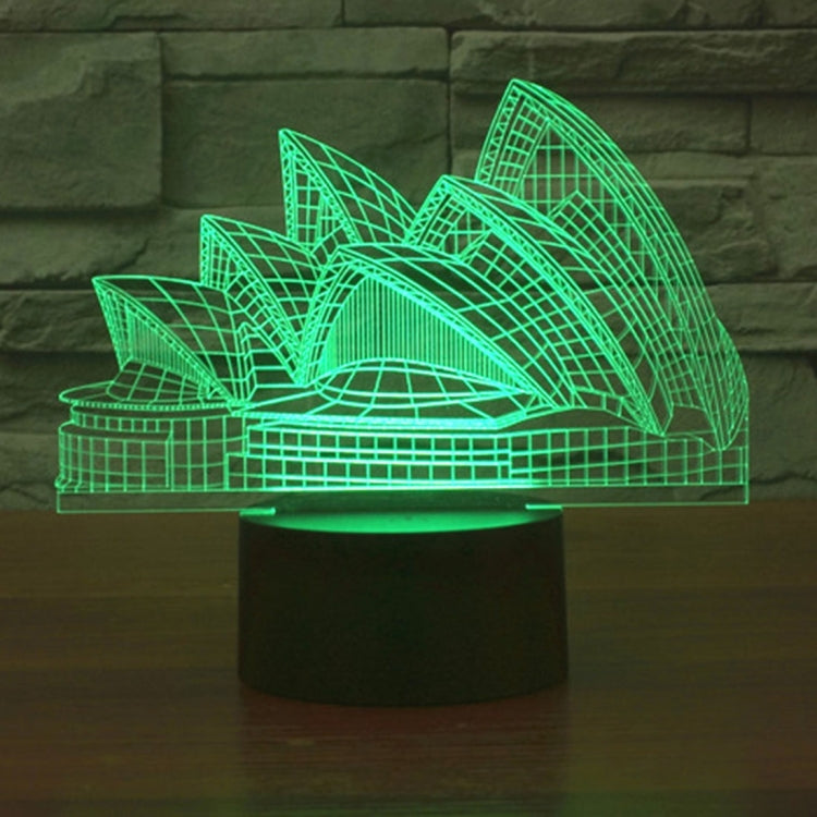 Sydney Opera House Style 3D Touch Switch Control LED Light , 7 Color Discoloration Creative Visual Stereo Lamp Desk Lamp Night Light - Novelty Lighting by PMC TechLife | Online Shopping South Africa | PMC TechLife | Buy Now Pay Later Mobicred