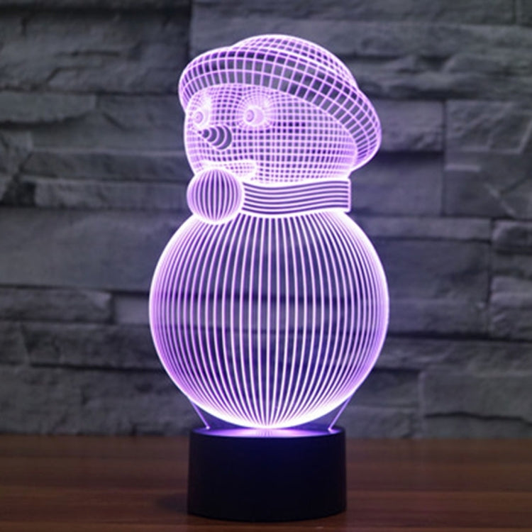 Snowman Style 3D Touch Switch Control LED Light , 7 Color Discoloration Creative Visual Stereo Lamp Desk Lamp Night Light - Novelty Lighting by PMC TechLife | Online Shopping South Africa | PMC TechLife | Buy Now Pay Later Mobicred