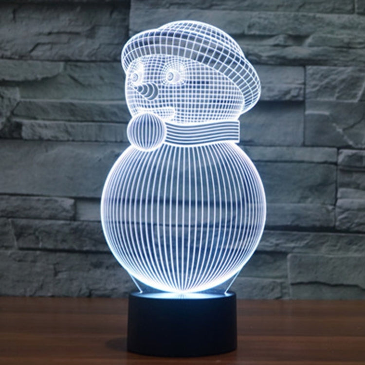 Snowman Style 3D Touch Switch Control LED Light , 7 Color Discoloration Creative Visual Stereo Lamp Desk Lamp Night Light - Novelty Lighting by PMC TechLife | Online Shopping South Africa | PMC TechLife | Buy Now Pay Later Mobicred