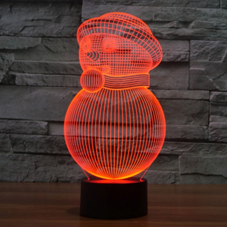 Snowman Style 3D Touch Switch Control LED Light , 7 Color Discoloration Creative Visual Stereo Lamp Desk Lamp Night Light - Novelty Lighting by PMC TechLife | Online Shopping South Africa | PMC TechLife | Buy Now Pay Later Mobicred