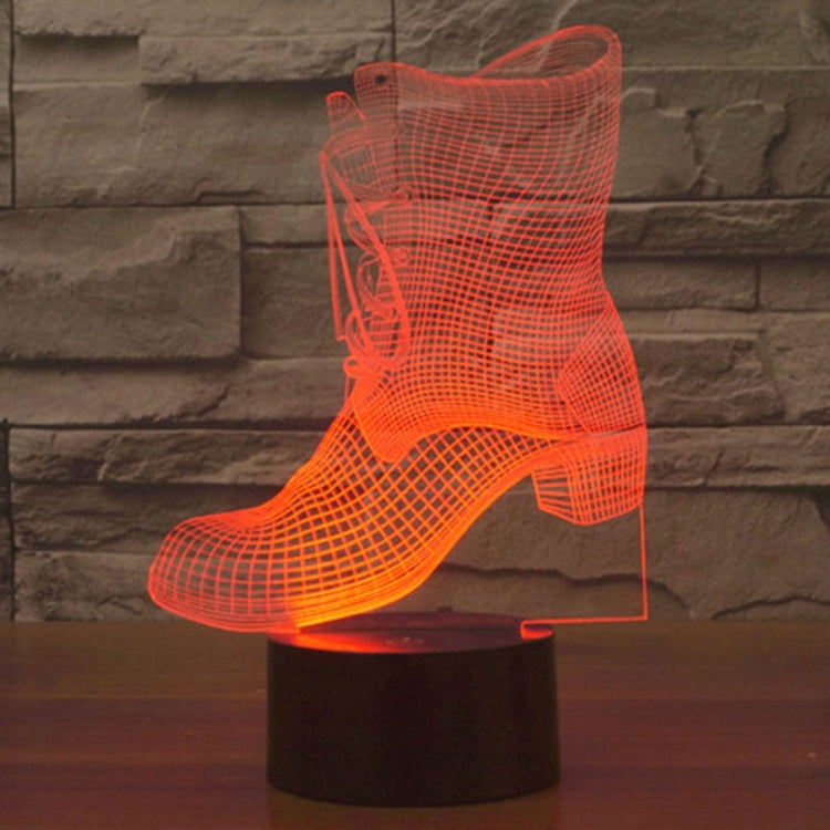 Boots Style 3D Touch Switch Control LED Light , 7 Color Discoloration Creative Visual Stereo Lamp Desk Lamp Night Light - Novelty Lighting by PMC TechLife | Online Shopping South Africa | PMC TechLife | Buy Now Pay Later Mobicred