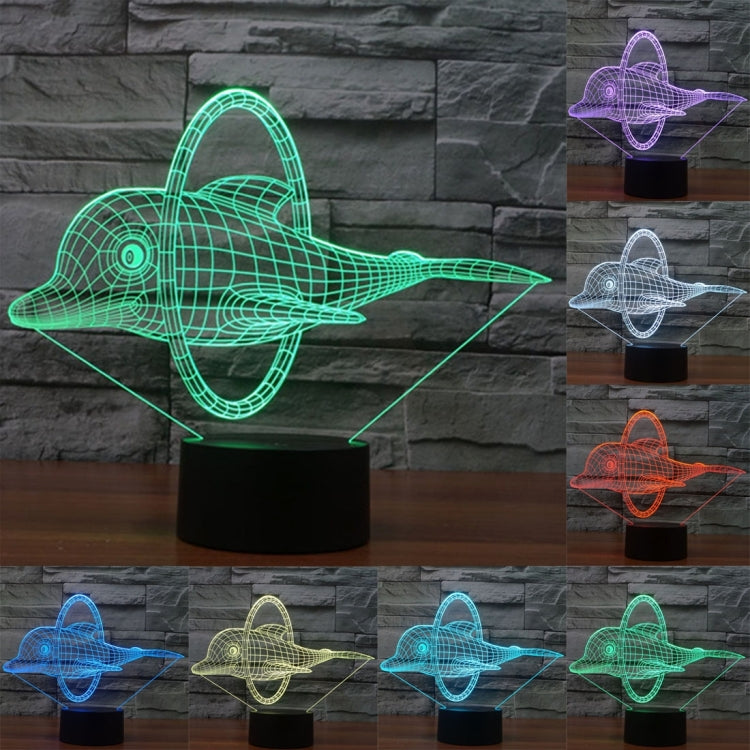 Dolphin Jump Style 3D Touch Switch Control LED Light , 7 Color Discoloration Creative Visual Stereo Lamp Desk Lamp Night Light - free shipping - PMC TechLife - Order now!