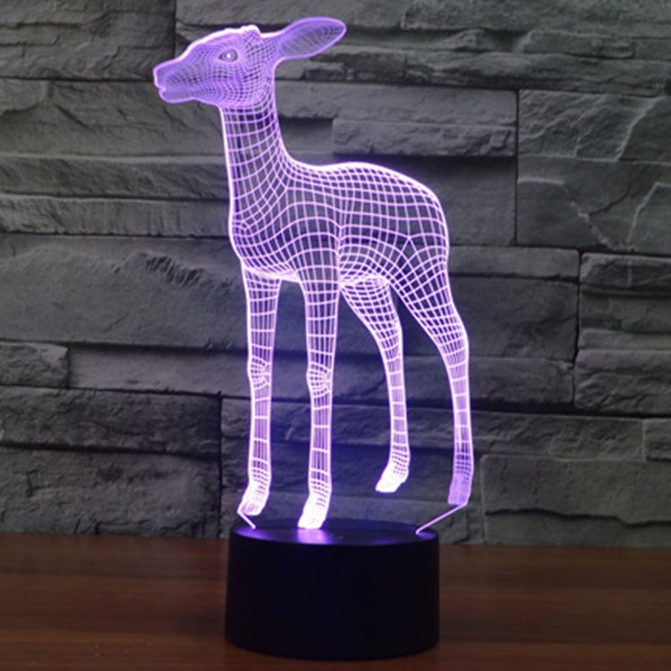 Deer Style 3D Touch Switch Control LED Light , 7 Color Discoloration Creative Visual Stereo Lamp Desk Lamp Night Light - Novelty Lighting by PMC TechLife | Online Shopping South Africa | PMC TechLife | Buy Now Pay Later Mobicred