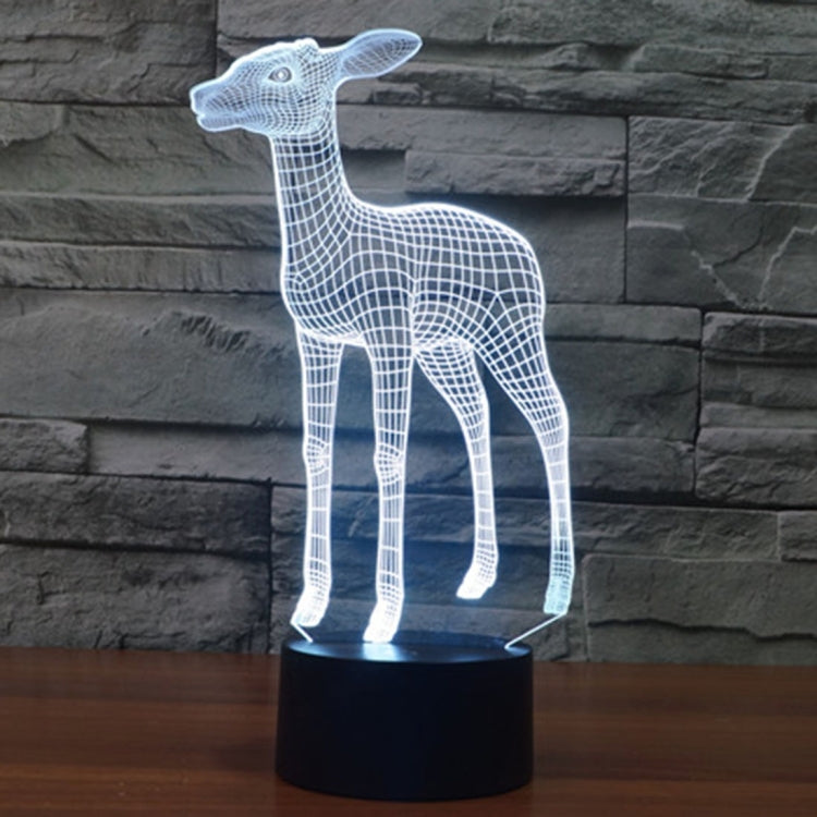 Deer Style 3D Touch Switch Control LED Light , 7 Color Discoloration Creative Visual Stereo Lamp Desk Lamp Night Light - Novelty Lighting by PMC TechLife | Online Shopping South Africa | PMC TechLife | Buy Now Pay Later Mobicred