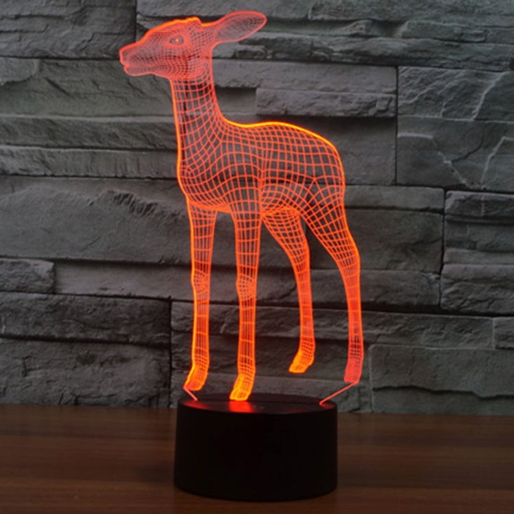 Deer Style 3D Touch Switch Control LED Light , 7 Color Discoloration Creative Visual Stereo Lamp Desk Lamp Night Light - Novelty Lighting by PMC TechLife | Online Shopping South Africa | PMC TechLife | Buy Now Pay Later Mobicred