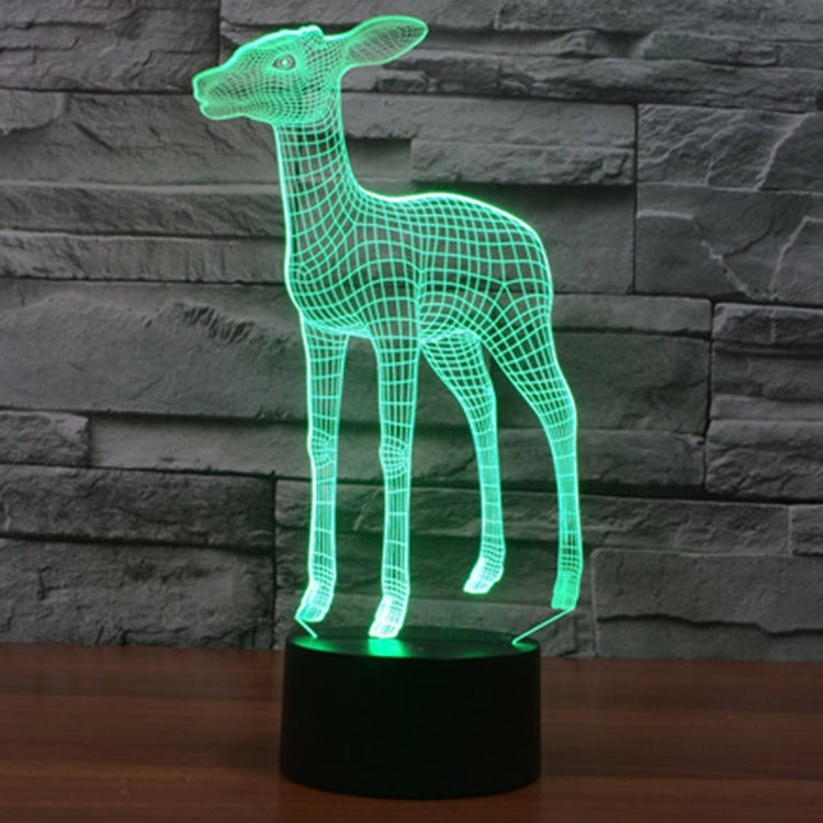 Deer Style 3D Touch Switch Control LED Light , 7 Color Discoloration Creative Visual Stereo Lamp Desk Lamp Night Light - Novelty Lighting by PMC TechLife | Online Shopping South Africa | PMC TechLife | Buy Now Pay Later Mobicred
