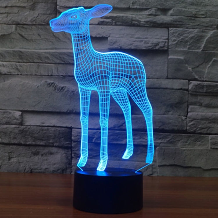 Deer Style 3D Touch Switch Control LED Light , 7 Color Discoloration Creative Visual Stereo Lamp Desk Lamp Night Light - Novelty Lighting by PMC TechLife | Online Shopping South Africa | PMC TechLife | Buy Now Pay Later Mobicred