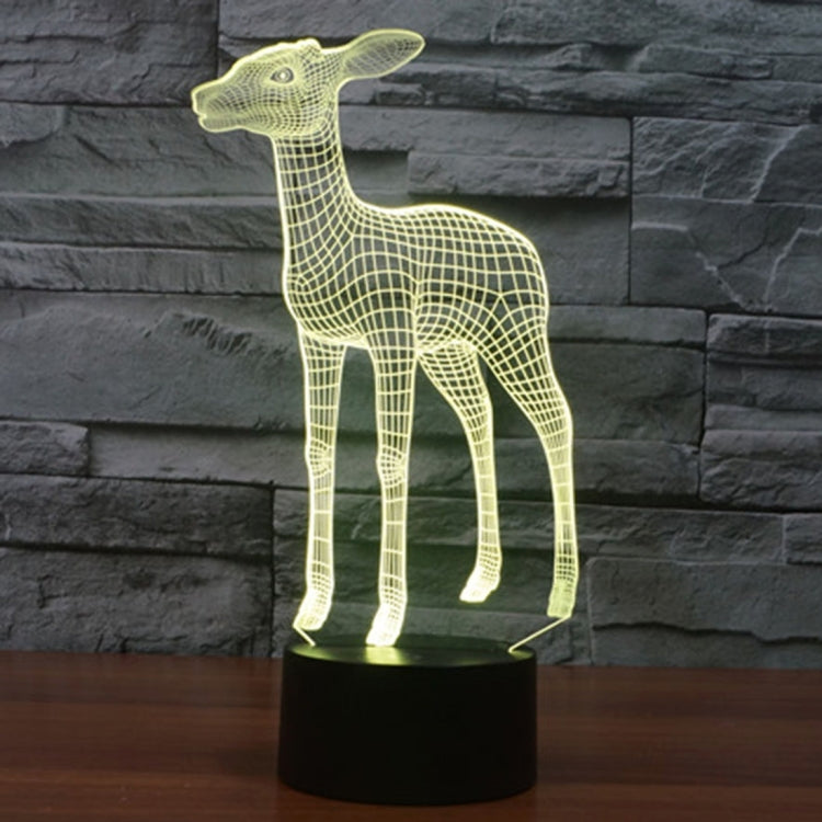 Deer Style 3D Touch Switch Control LED Light , 7 Color Discoloration Creative Visual Stereo Lamp Desk Lamp Night Light - Novelty Lighting by PMC TechLife | Online Shopping South Africa | PMC TechLife | Buy Now Pay Later Mobicred