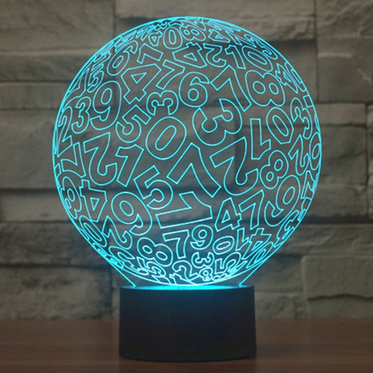 Numbers Style 3D Touch Switch Control LED Light , 7 Color Discoloration Creative Visual Stereo Lamp Desk Lamp Night Light - Novelty Lighting by PMC TechLife | Online Shopping South Africa | PMC TechLife | Buy Now Pay Later Mobicred