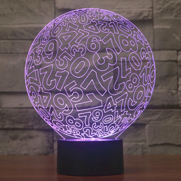 Numbers Style 3D Touch Switch Control LED Light , 7 Color Discoloration Creative Visual Stereo Lamp Desk Lamp Night Light - Novelty Lighting by PMC TechLife | Online Shopping South Africa | PMC TechLife | Buy Now Pay Later Mobicred