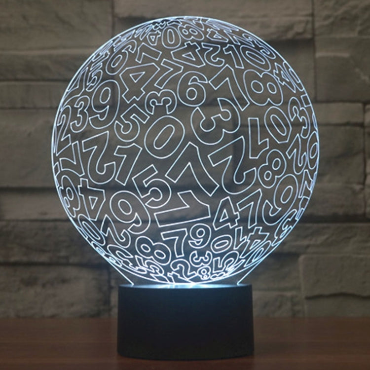 Numbers Style 3D Touch Switch Control LED Light , 7 Color Discoloration Creative Visual Stereo Lamp Desk Lamp Night Light - Novelty Lighting by PMC TechLife | Online Shopping South Africa | PMC TechLife | Buy Now Pay Later Mobicred