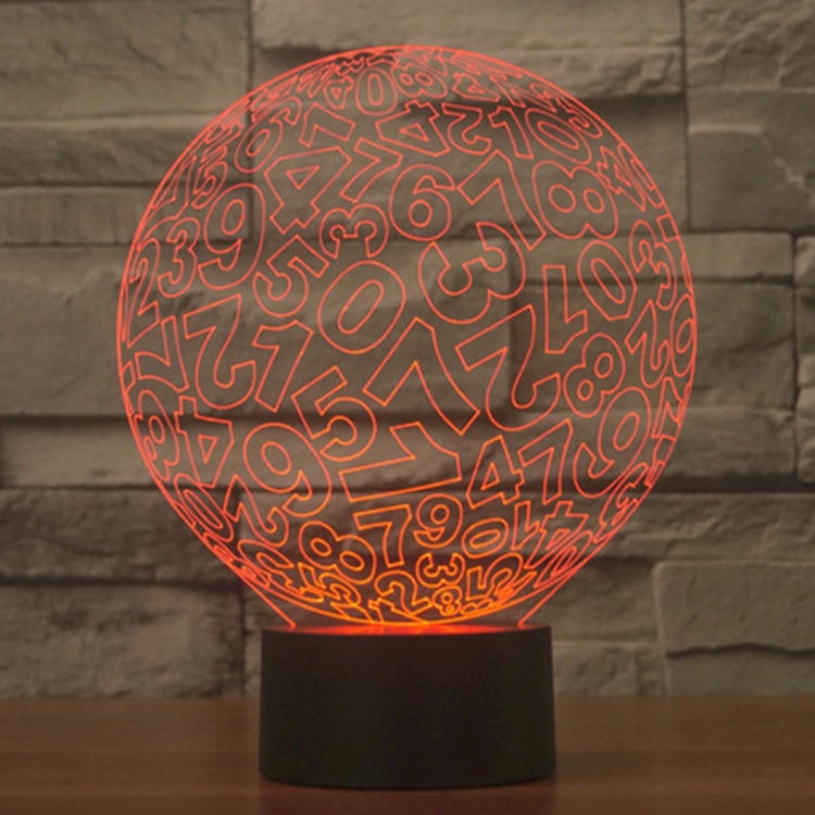 Numbers Style 3D Touch Switch Control LED Light , 7 Color Discoloration Creative Visual Stereo Lamp Desk Lamp Night Light - Novelty Lighting by PMC TechLife | Online Shopping South Africa | PMC TechLife | Buy Now Pay Later Mobicred