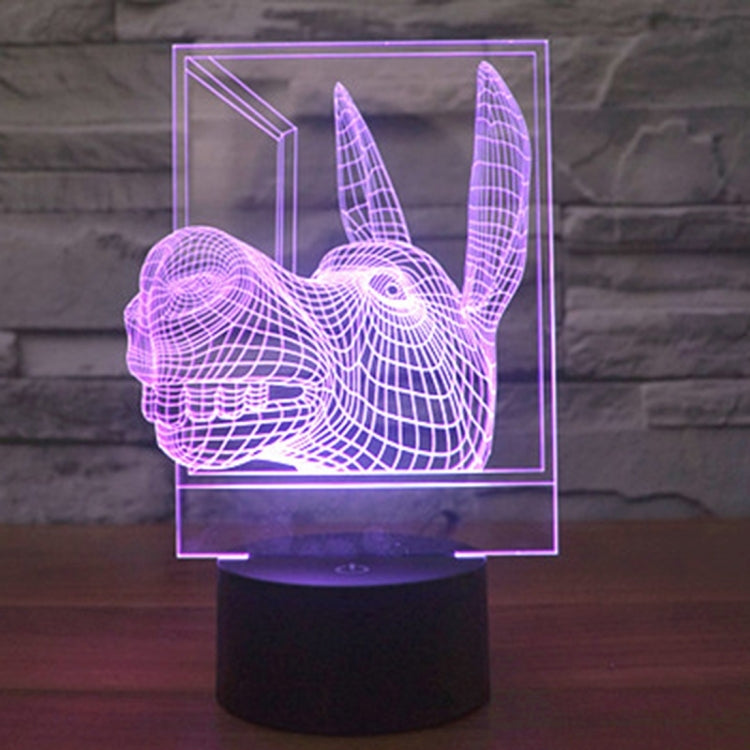 Donkey Shape 3D Touch Switch Control LED Light , 7 Colour Discoloration Creative Visual Stereo Lamp Desk Lamp Night Light - free shipping - PMC TechLife - Order now!