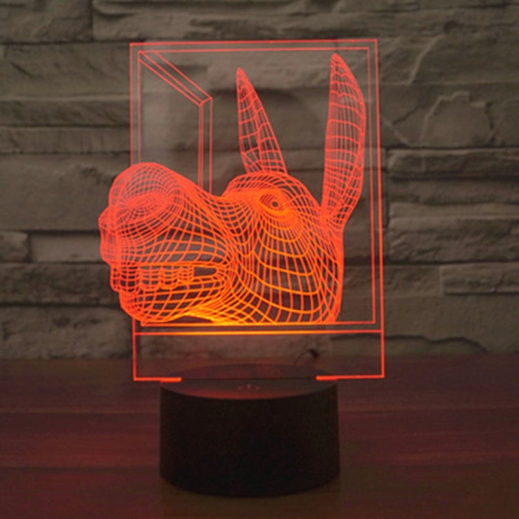 Donkey Shape 3D Touch Switch Control LED Light , 7 Colour Discoloration Creative Visual Stereo Lamp Desk Lamp Night Light - free shipping - PMC TechLife - Order now!
