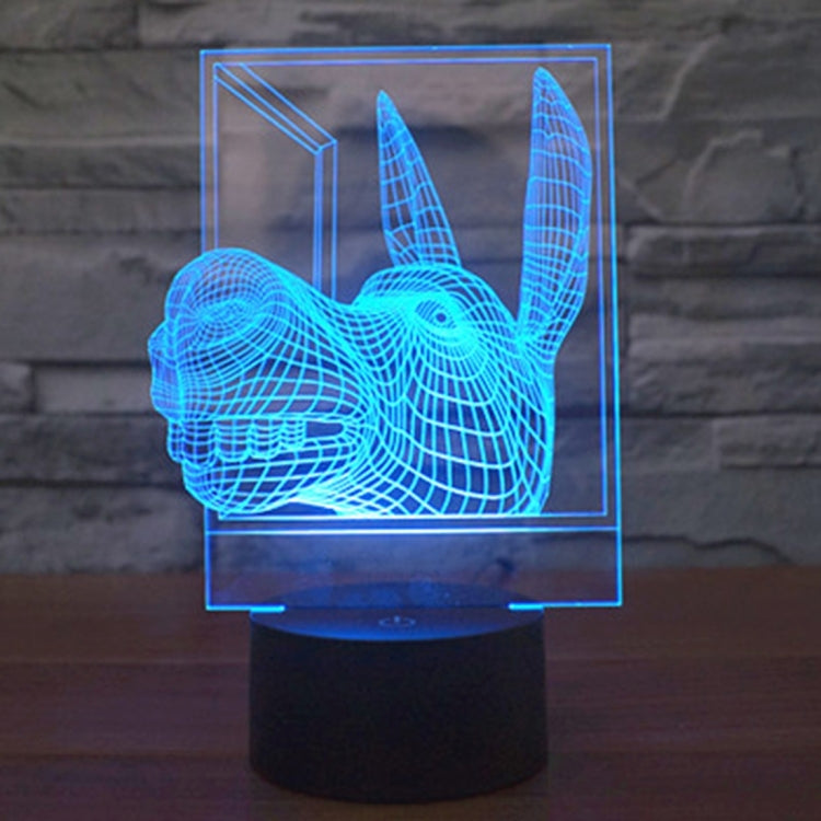 Donkey Shape 3D Touch Switch Control LED Light , 7 Colour Discoloration Creative Visual Stereo Lamp Desk Lamp Night Light - free shipping - PMC TechLife - Order now!