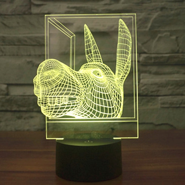 Donkey Shape 3D Touch Switch Control LED Light , 7 Colour Discoloration Creative Visual Stereo Lamp Desk Lamp Night Light - free shipping - PMC TechLife - Order now!